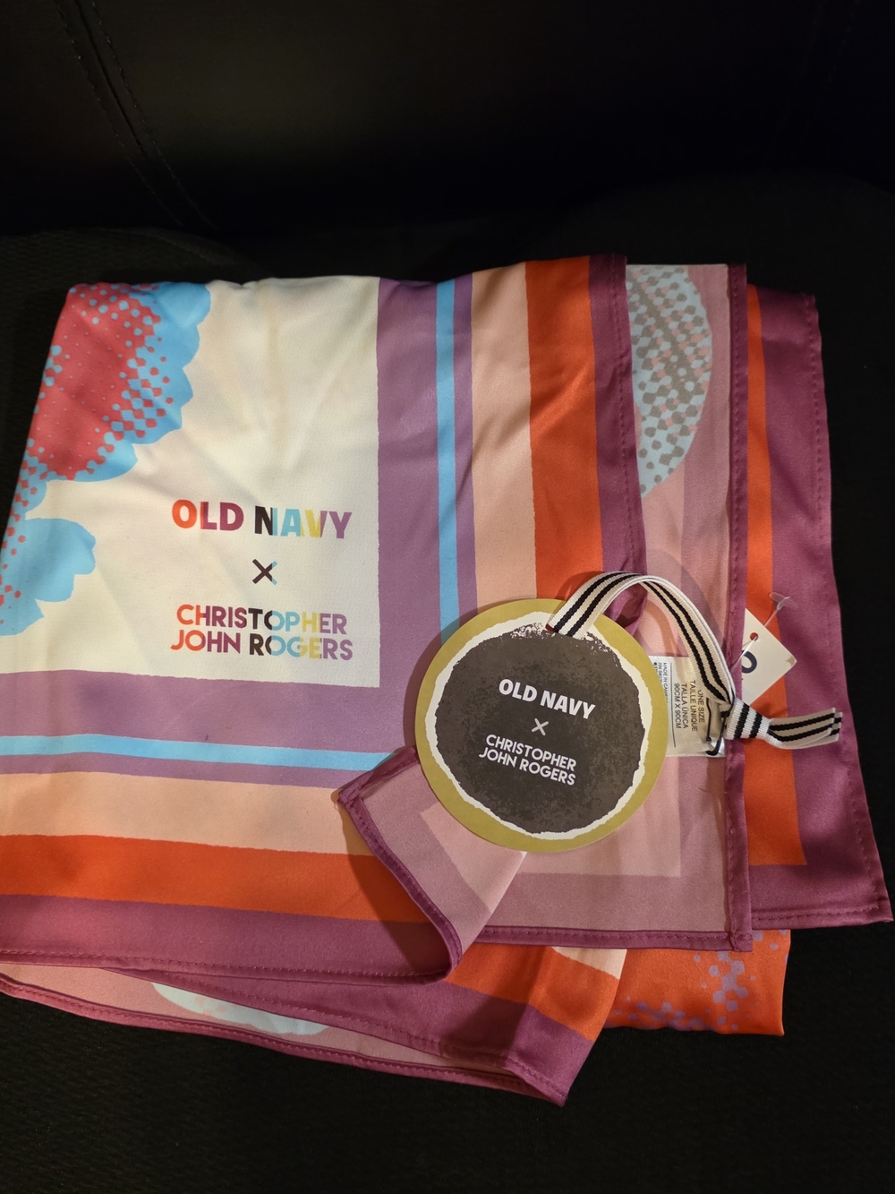 Old Navy X Christopher John Multicolor Floral Print Scarf - Picture 3 of 3